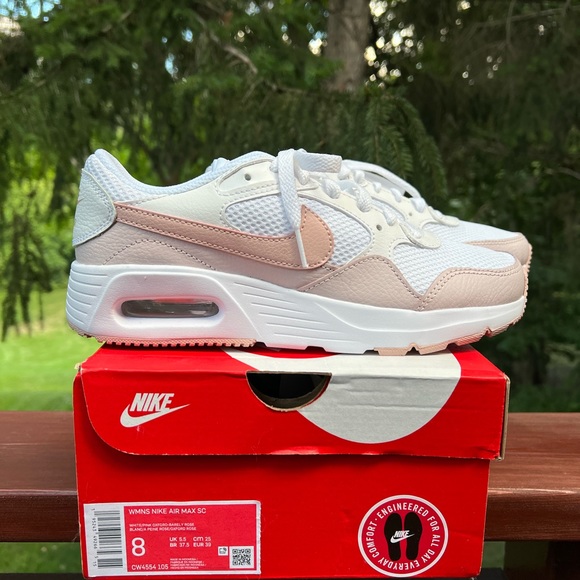 Brand new in box white/pink oxford-barely rose Women’s Nike Air Max SC - Picture 1 of 8